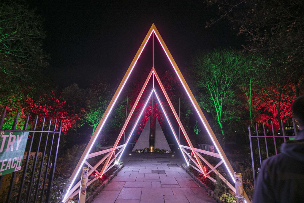 Light installations in Merrion Square