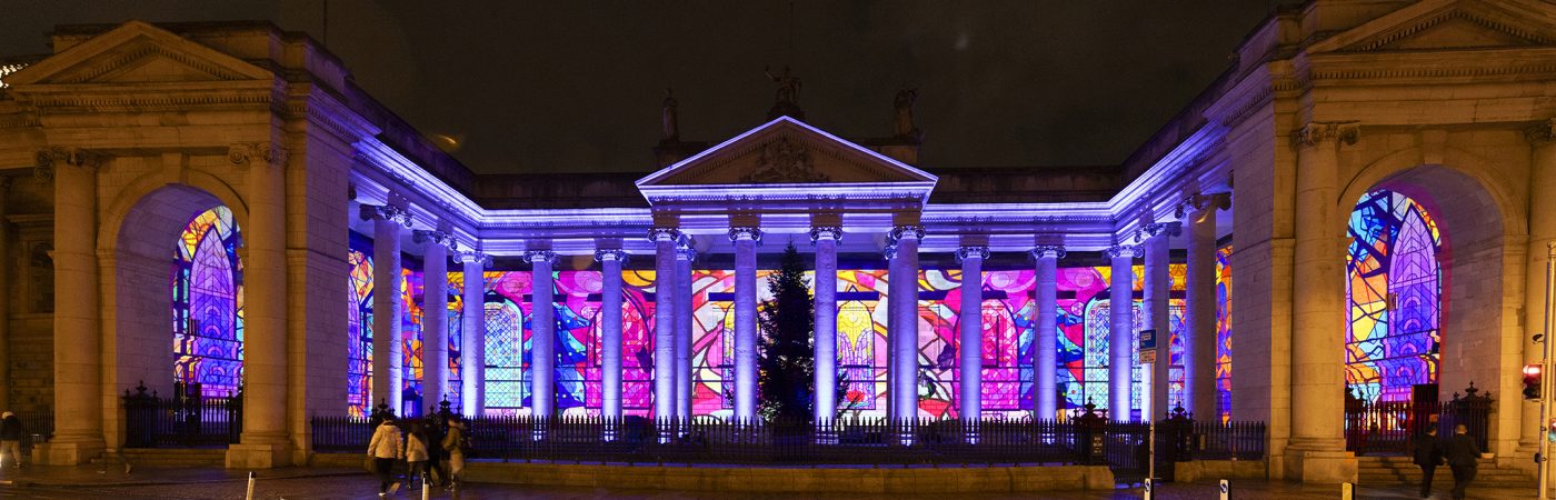 Dublin Wiinter Lights Bank of Ireland College Green