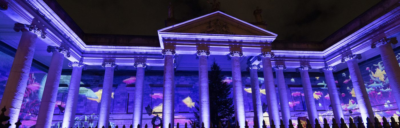 Dublin Wiinter Lights Bank of Ireland College Green