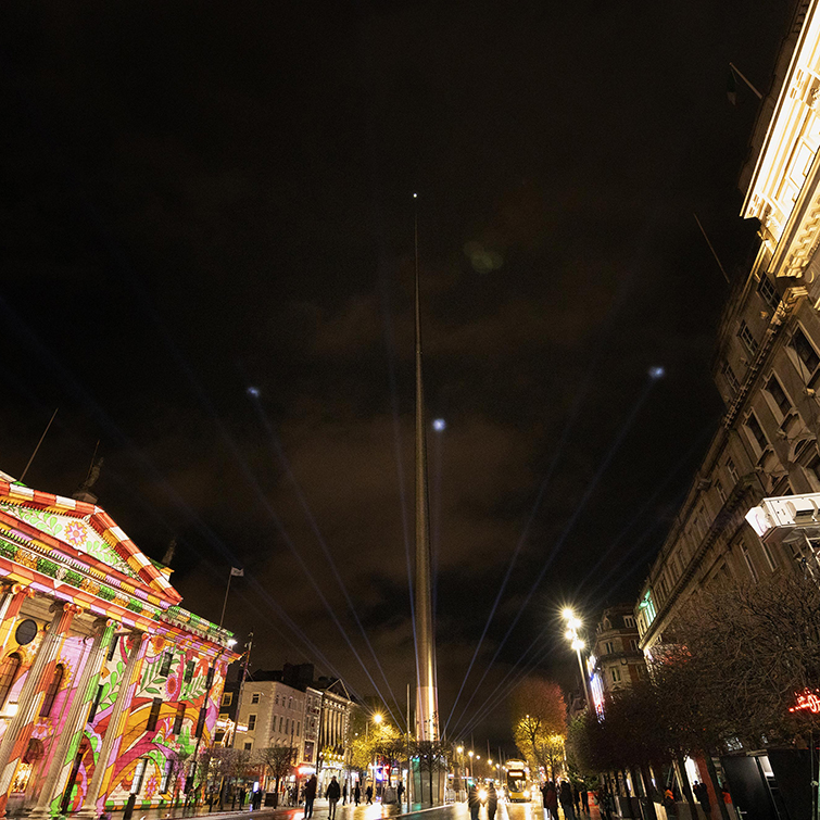 Dublin Winter Lights O’Connell Street