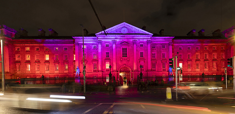 Dublin winter Lights Trinity College Dublin